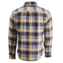 Rokker Memphis Rider Shirt Motorrad-Hemd gelb Navy blau