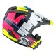 Arai MX-V Evo Battle Crosshelm neongelb pink weiß