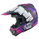 Arai MX-V Evo Battle Crosshelm Purple violett pink