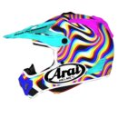 Arai MX-V Evo Stream Crosshelm rosa türkis blau