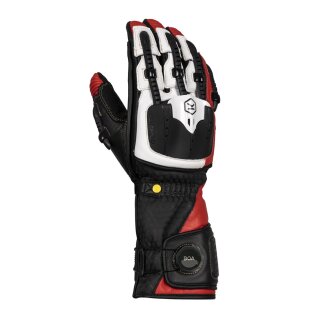 Knox Handroid MK5 Motorrad-Handschuh Leder schwarz rot