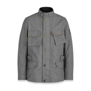 Belstaff Crosby Wax-Cotton Motorrad-Jacke Granite grau