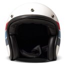 DMD Retro Artemis Motorrad Jet-Helm weiß rot blau