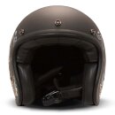DMD Retro Cards Motorrad Jet-Helm mattschwarz