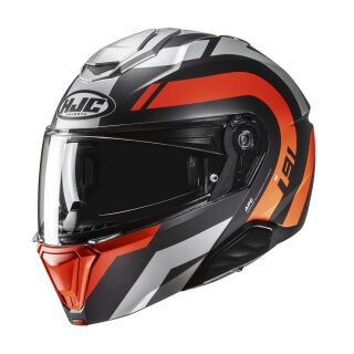 HJC i91 Arven Klapphelm MC6HSF neon orange grau