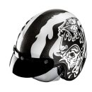 HJC V31 Flame Motorrad Jethelm MC5 grau weiß