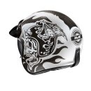 HJC V31 Flame Motorrad Jethelm MC5 grau weiß
