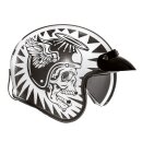 HJC V31 Flame Motorrad Jethelm MC5 grau weiß