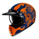 HJC V60 Flame Motorrad Jethelm MC27 blau neonorange