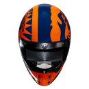 HJC V60 Flame Motorrad Jethelm MC27 blau neonorange