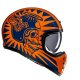 HJC V60 Flame Motorrad Jethelm MC27 blau neonorange