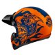 HJC V60 Flame Motorrad Jethelm MC27 blau neonorange