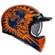 HJC V60 Flame Motorrad Jethelm MC27 blau neonorange