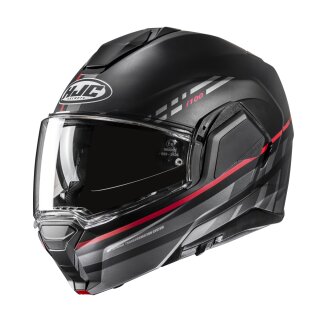 HJC i100 Sysma Klapphelm MC1SF matt rot schwarz grau