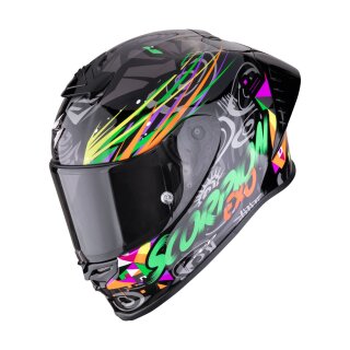 Scorpion Exo-R1 Evo II Air Savage Helm schwarz grün orange