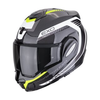 Scorpion Exo-Tech Evo Carbon Cosy Klapphelm schwarz neongelb