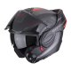 Scorpion Exo-Tech Evo Carbon Cosy Klapphelm mattschwarz rot