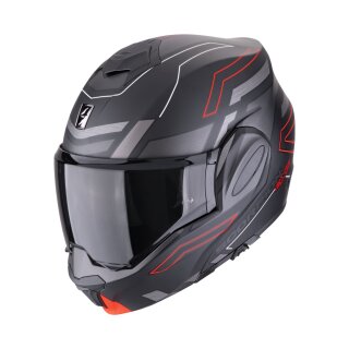 Scorpion Exo-Tech Evo Conquer Klapphelm mattschwarz rot