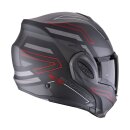 Scorpion Exo-Tech Evo Conquer Klapphelm mattschwarz rot