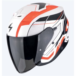 Scorpion Exo-Z1 Vue Jethelm mattweiß rot schwarz
