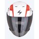 Scorpion Exo-Z1 Vue Jethelm mattweiß rot schwarz