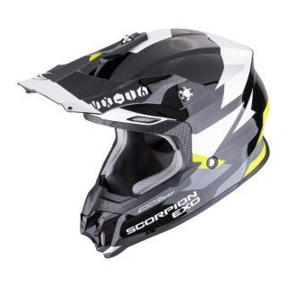 Scorpion VX-16 Evo Air Rod Crosshelm schwarz neongelb