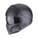 Scorpion Exo-Combat II Spiderweb Helm mattschwarz silber