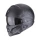 Scorpion Exo-Combat II Spiderweb Helm mattschwarz silber