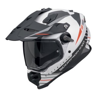 Scorpion ADF-9000 Air Feat Enduro-Helm mattweiß schwarz rot