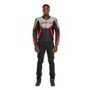 Dainese Racing 5 Motorrad-Jacke silber schwarz neonrot