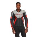 Dainese Racing 5 Motorrad-Jacke silber schwarz neonrot
