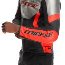 Dainese Racing 5 Motorrad-Jacke silber schwarz neonrot