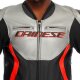 Dainese Racing 5 Motorrad-Jacke silber schwarz neonrot