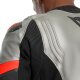 Dainese Racing 5 Motorrad-Jacke silber schwarz neonrot