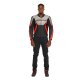 Dainese Racing 5 Motorrad-Jacke silber schwarz neonrot