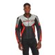 Dainese Racing 5 Motorrad-Jacke silber schwarz neonrot