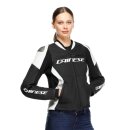 Dainese Racing 5 Damen Motorrad-Jacke schwarz weiß