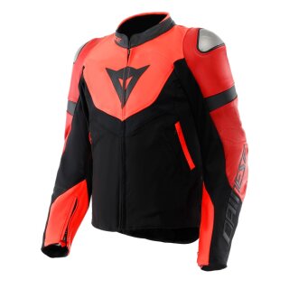 Dainese Iperattiva Motorrad-Jacke neonrot schwarz