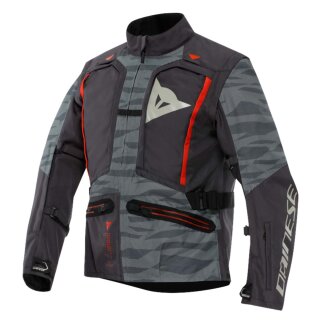 Dainese Sterrato Tex Motorrad-Jacke grau schwarz rot