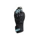 Dainese Fiero Metal Motorrad-Handschuh schwarz türkis neongelb