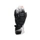 Dainese Fiero Metal Motorrad-Handschuh schwarz weiß neonrot