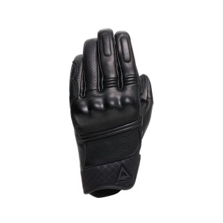 Dainese Folgor Motorrad-Handschuh Leder schwarz schwarz