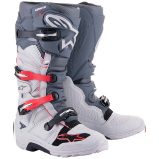 Alpinestars Tech 7 Enduro-Stiefel grau Dunkel grau rot