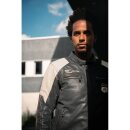 Held Baker 2 Motorrad Leder-Jacke blau beige burgund