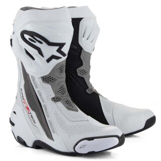 Alpinestars Supertech R Vented 2021 Stiefel weiß mid grau