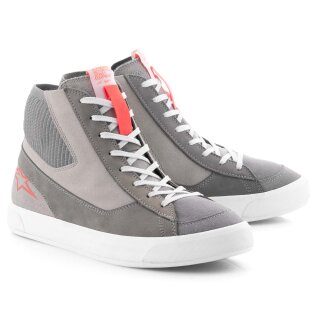 Alpinestars Stated Motorrad-Schuhe grau neonrot weiß