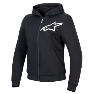 Alpinestars Chrome V2 Damen Motorrad-Hoodie schwarz weiß