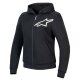 Alpinestars Chrome V2 Damen Motorrad-Hoodie schwarz weiß