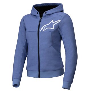 Alpinestars Chrome V2 Damen Motorrad-Hoodie blau violett weiß