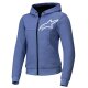 Alpinestars Chrome V2 Damen Motorrad-Hoodie blau violett weiß